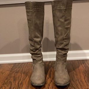 Wide calf tall boots